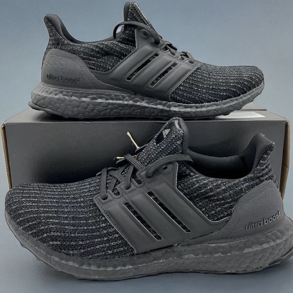 Adidas Ultraboost 4.0 DNA Tripe Black Blackout Running Core Unisex - Picture 6 of 7